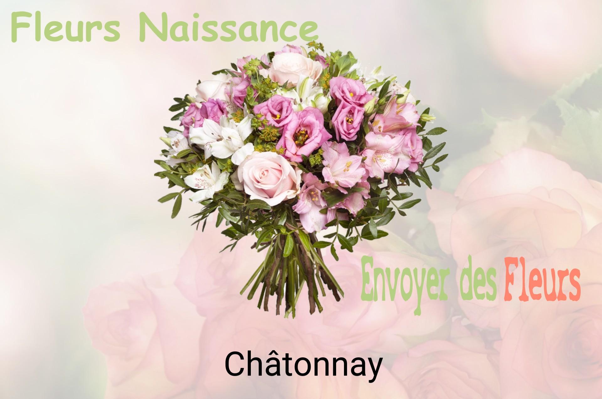 Bouquet de fleurs de naissance livré à Châtonnay